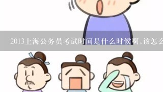 2013上海公务员考试时间是什么时候啊,该怎么复习呢？